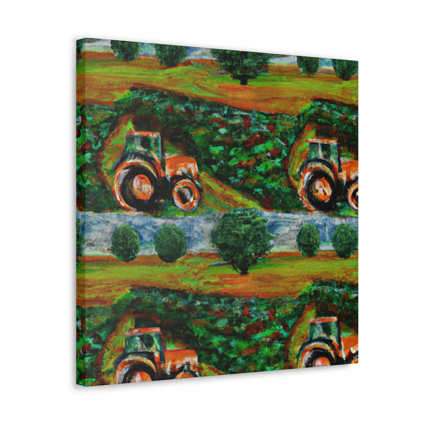 Tractor In Sunset Glow - Canvas