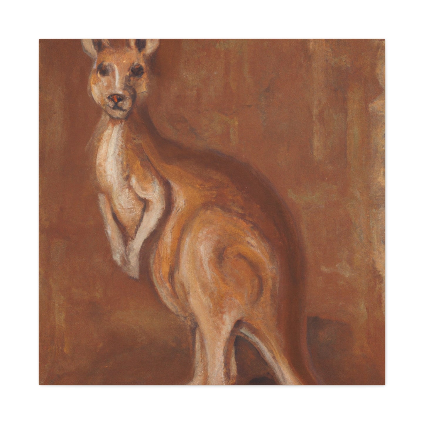 Kangaroo in Nature's Splendor - Canvas