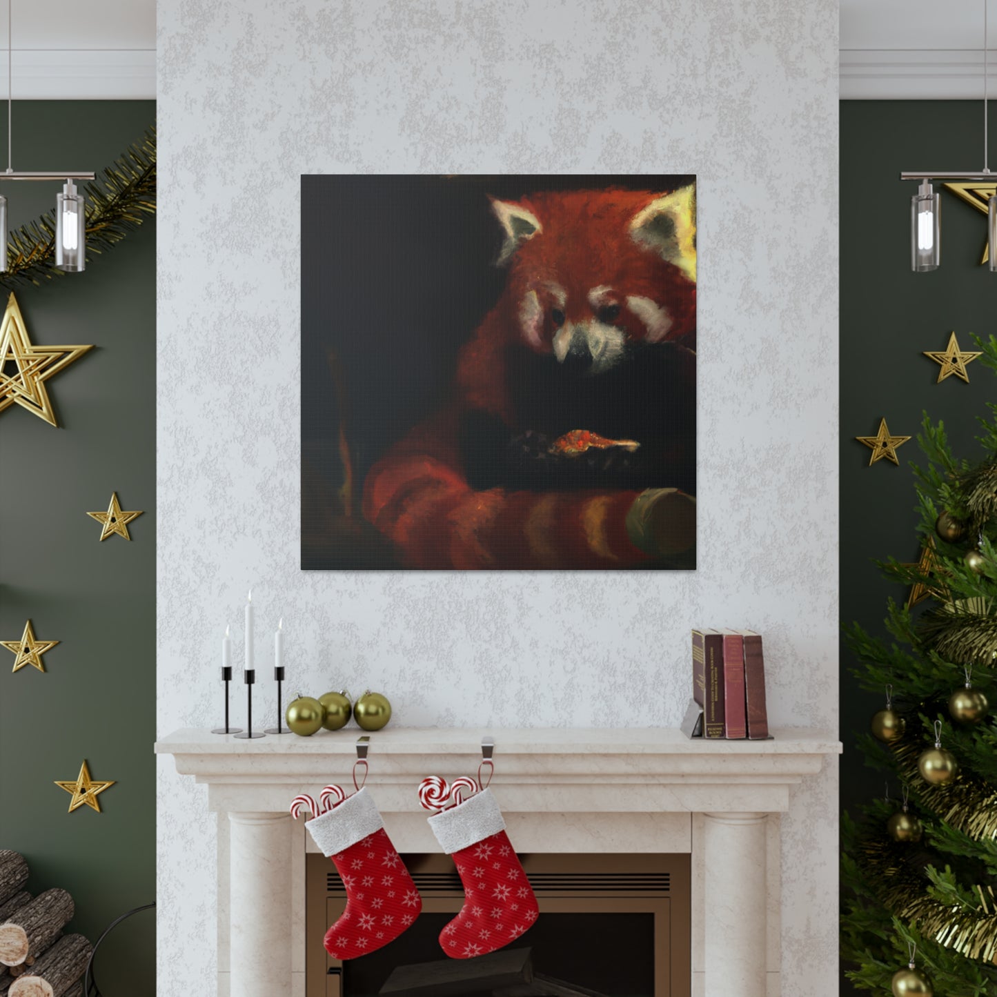 Red Panda Dreamscape - Canvas