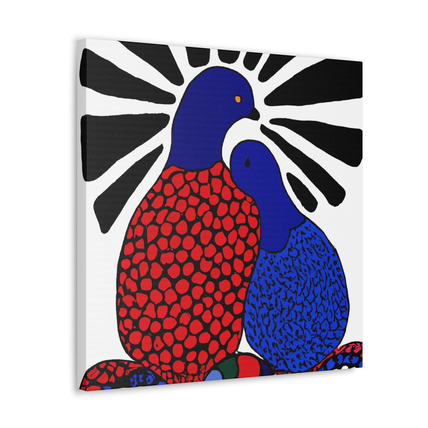 "Time-Honored Lovebirds" - Canvas