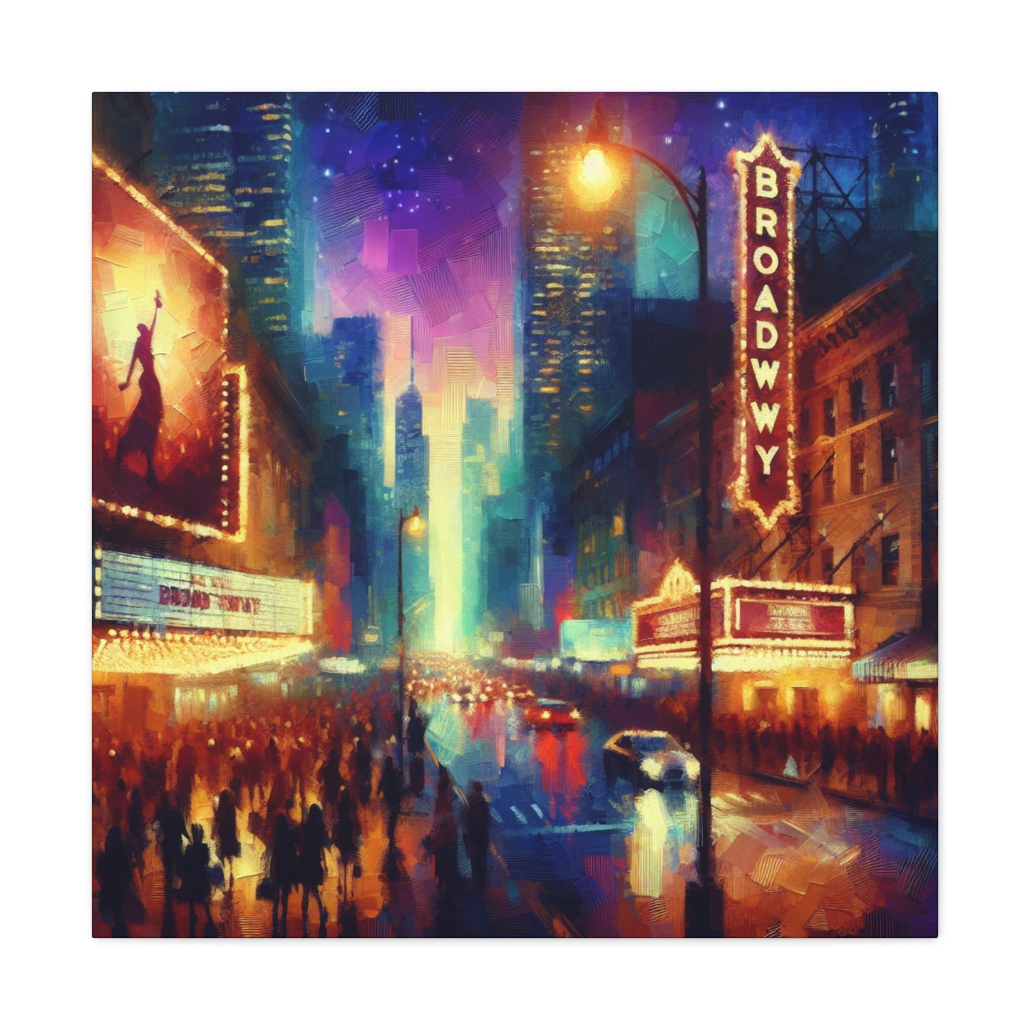 Gilded Broadway Serenade. - Canvas