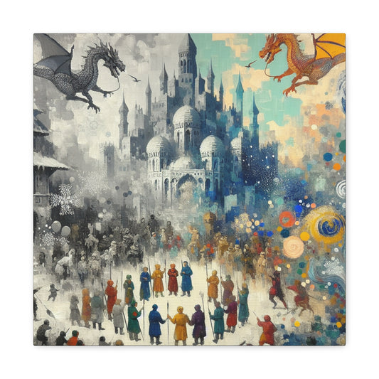 Whimsical Dragon Realms - Canvas