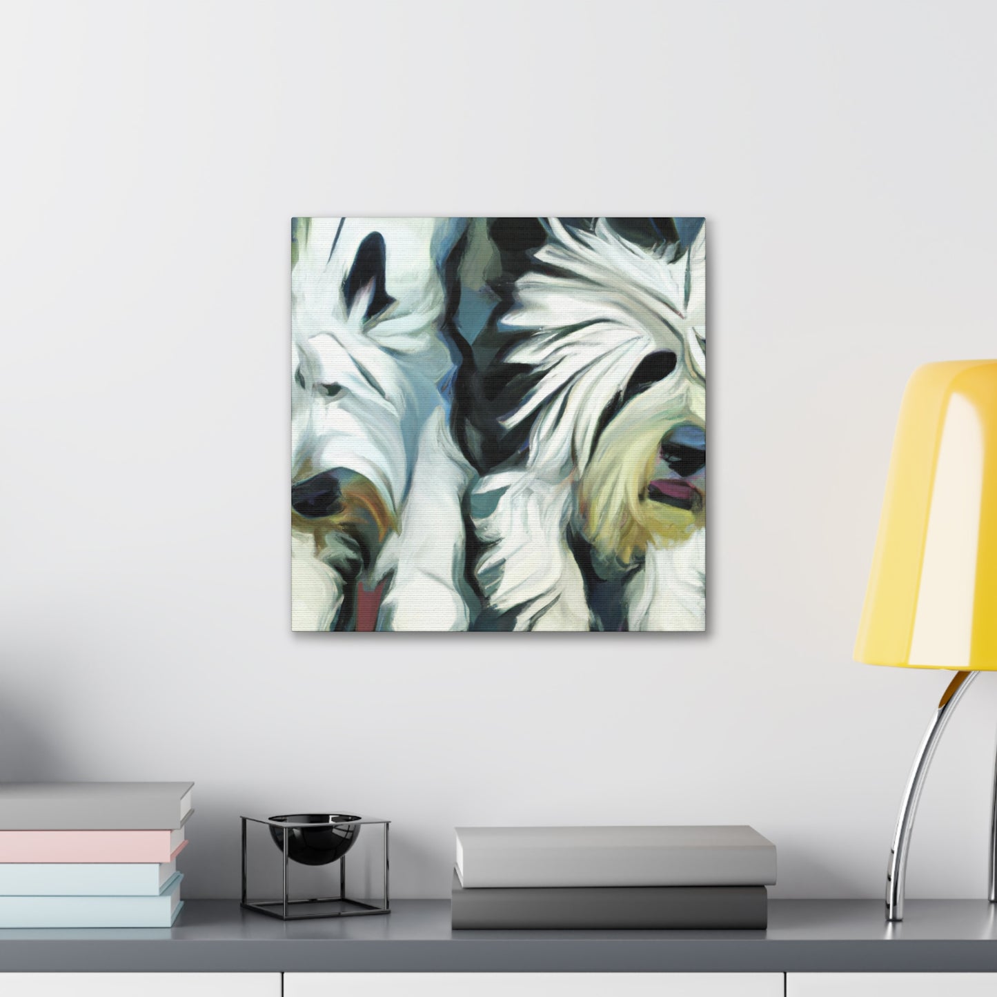 "Old English Sheepdog Dreaming" - Canvas