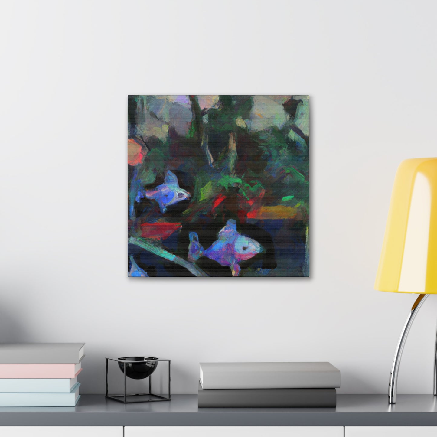 "Neon Tetra Glistening" - Canvas