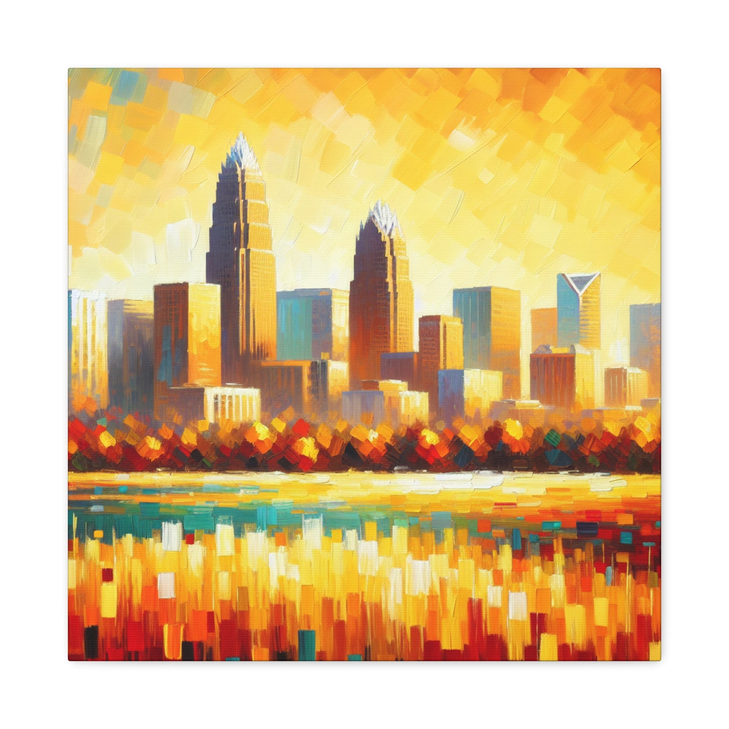 "Vibrant Carolina Hearth" - Canvas