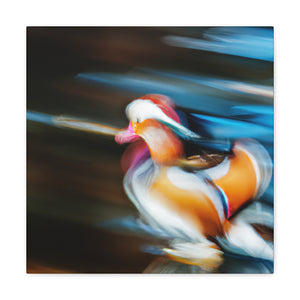 "Mandarin Ducks in Deco" - Canvas