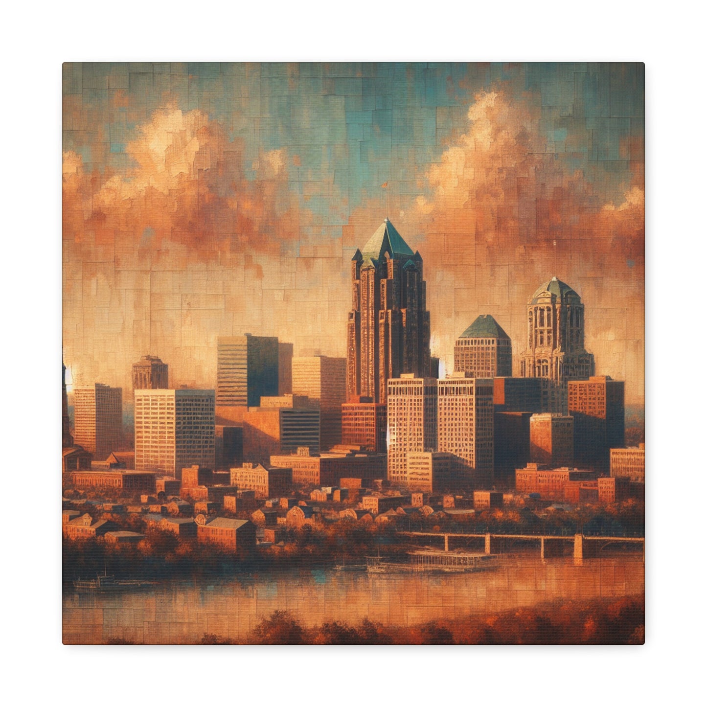 "Concrete Symphony: Urban Elegance" - Canvas