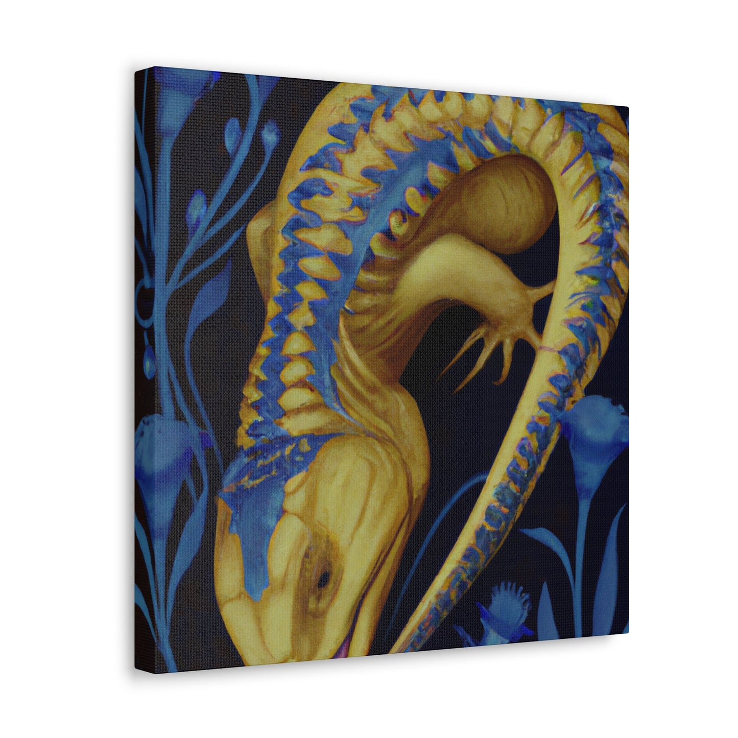 "Blue-Tongued Skink Oasis" - Canvas