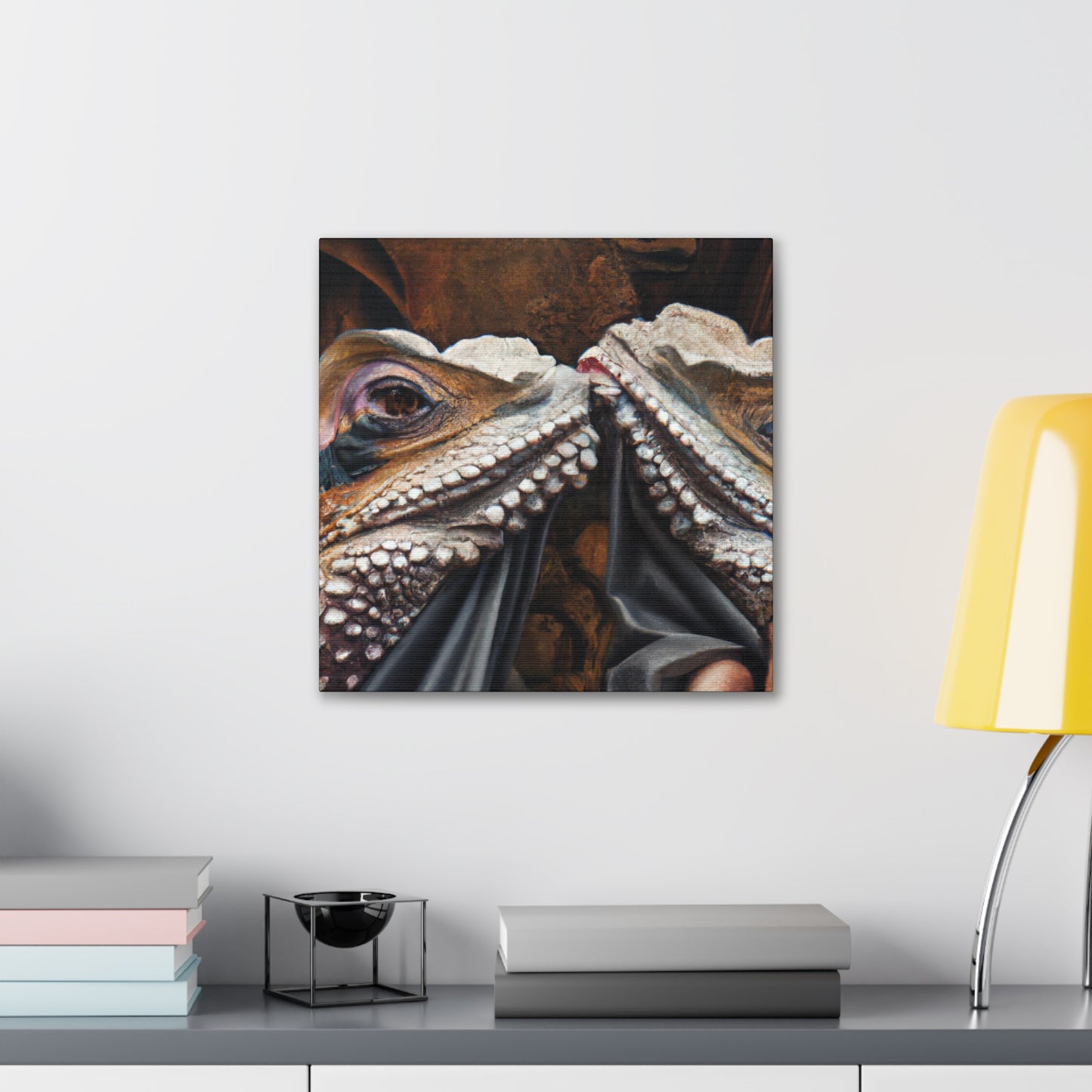 "Frog-like Frilled Lizard" - Canvas