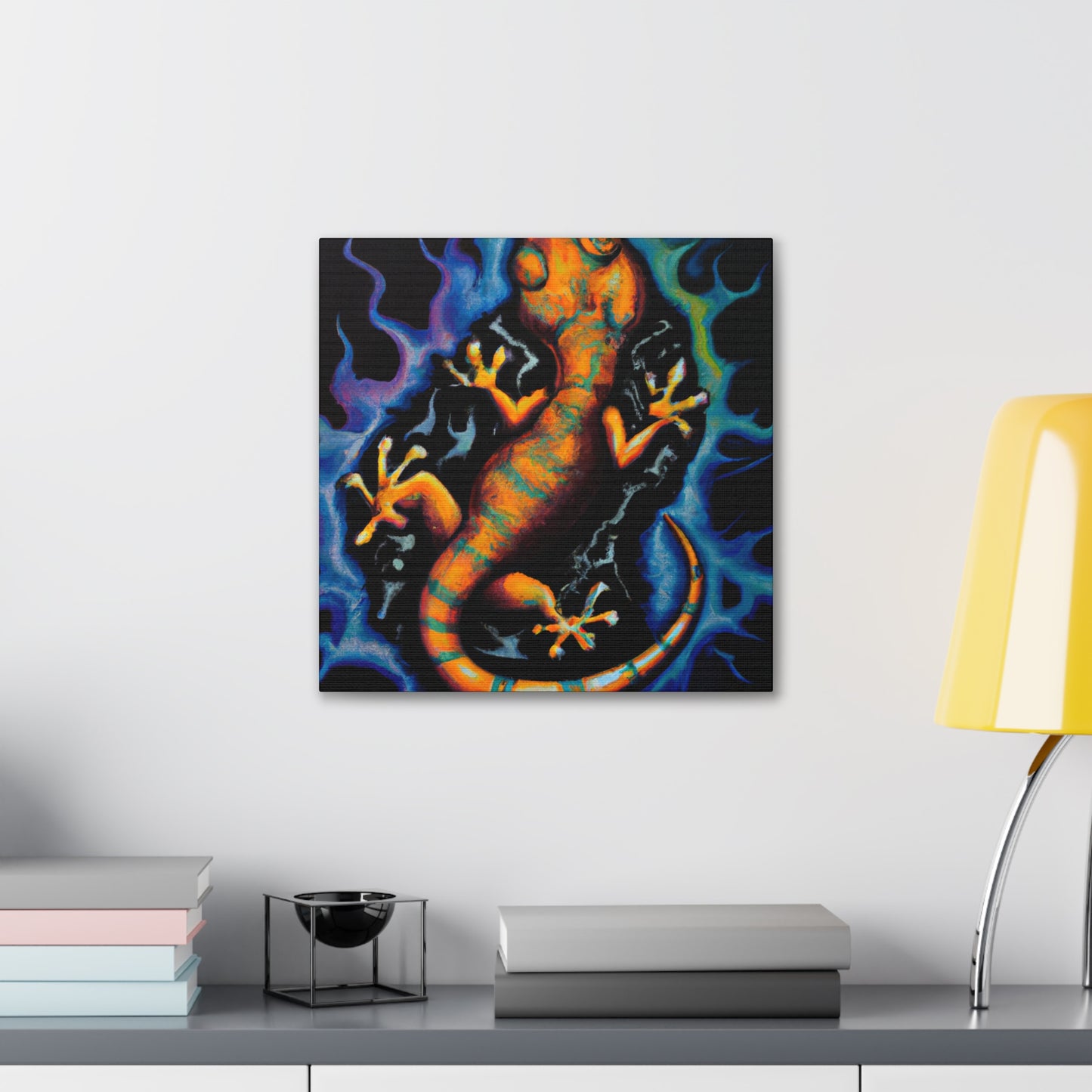 "Lizard in Art Deco" - Canvas