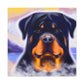 "Rottweiler's Regal Gaze" - Canvas