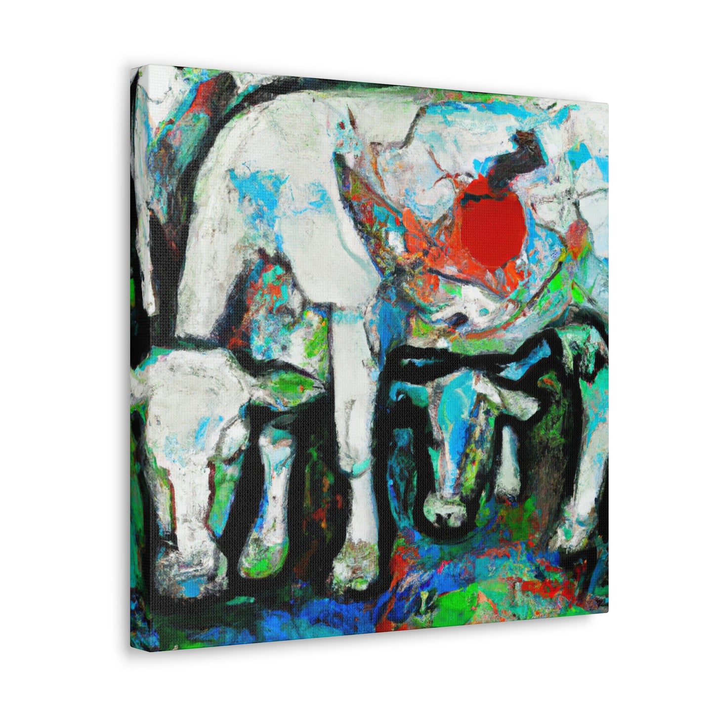 Cow's Abstract Tapestry - Canvas