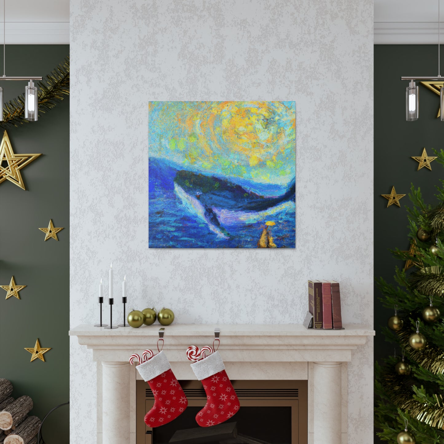 Whale in Impressionism - Canvas