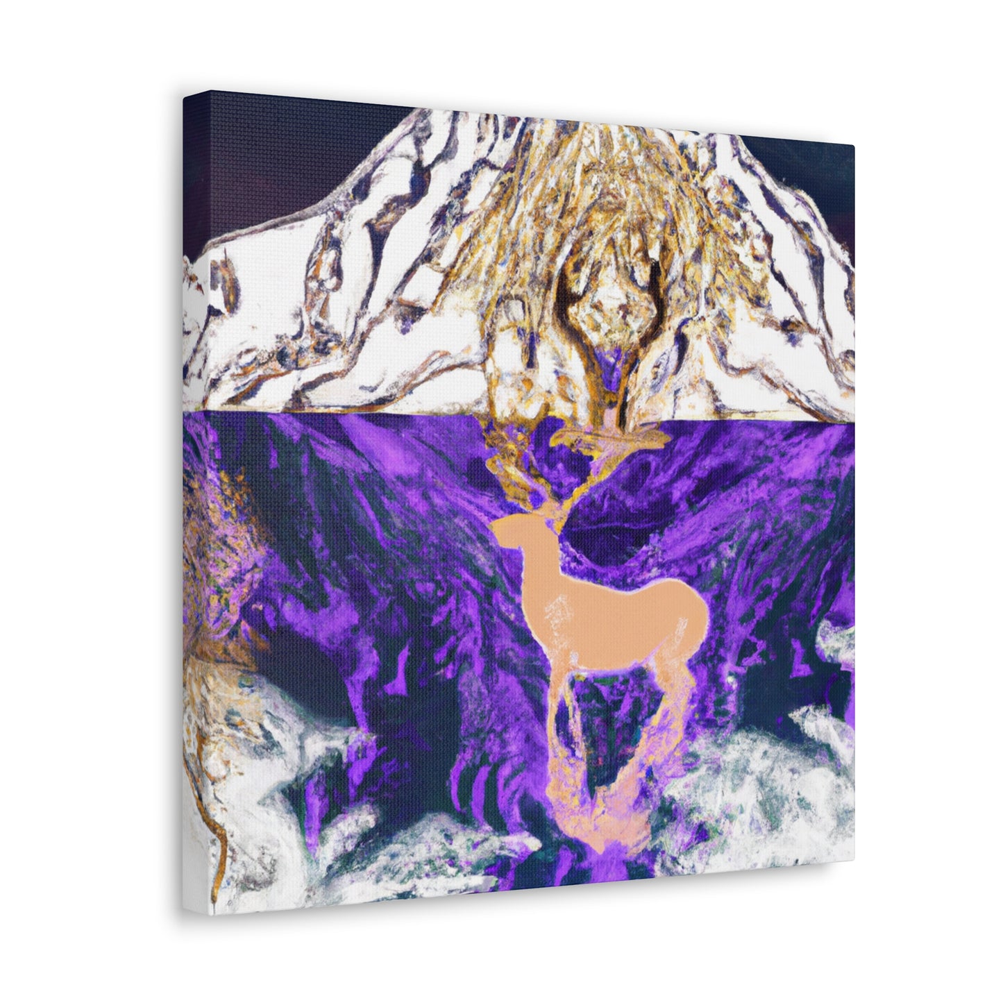 Deer in Delightful Dance - Canvas