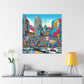 "Vibrant Milwaukee Mosaic" - Canvas