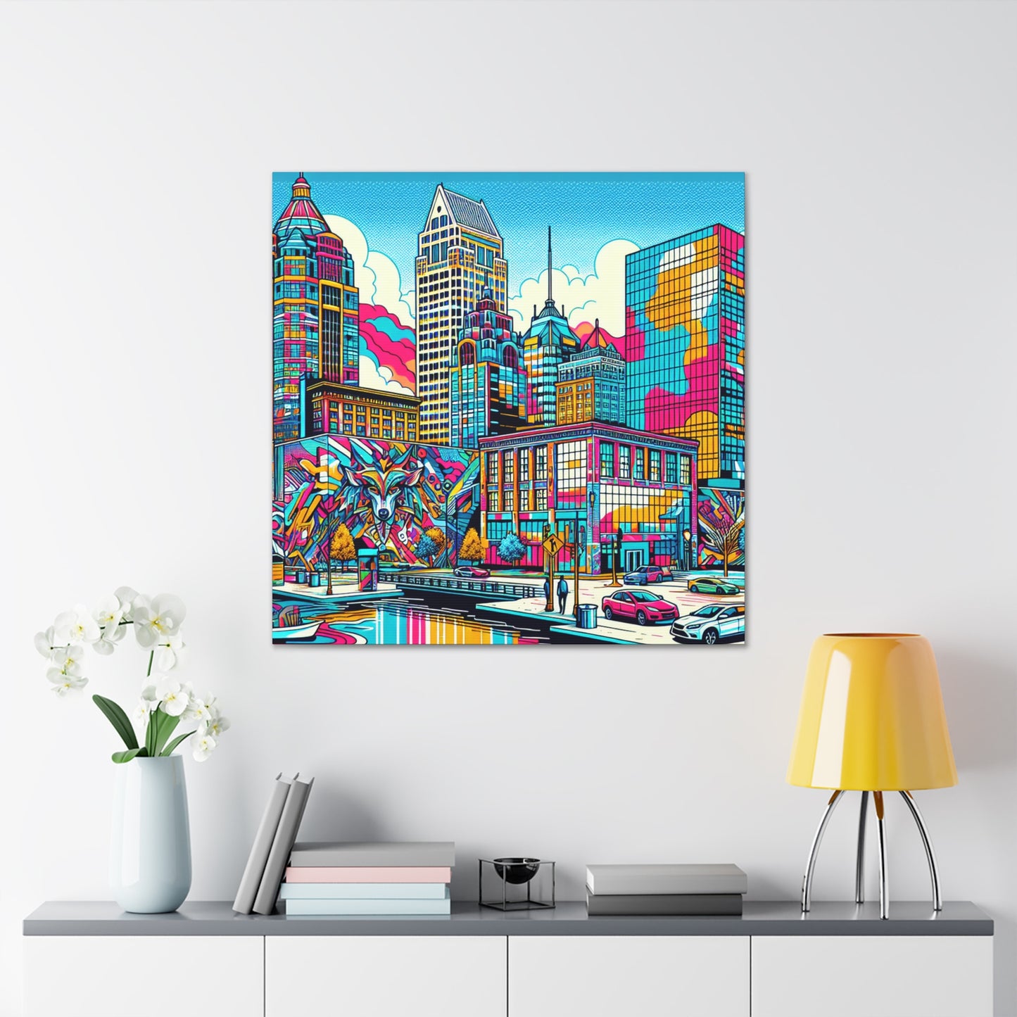 "Vibrant Milwaukee Mosaic" - Canvas