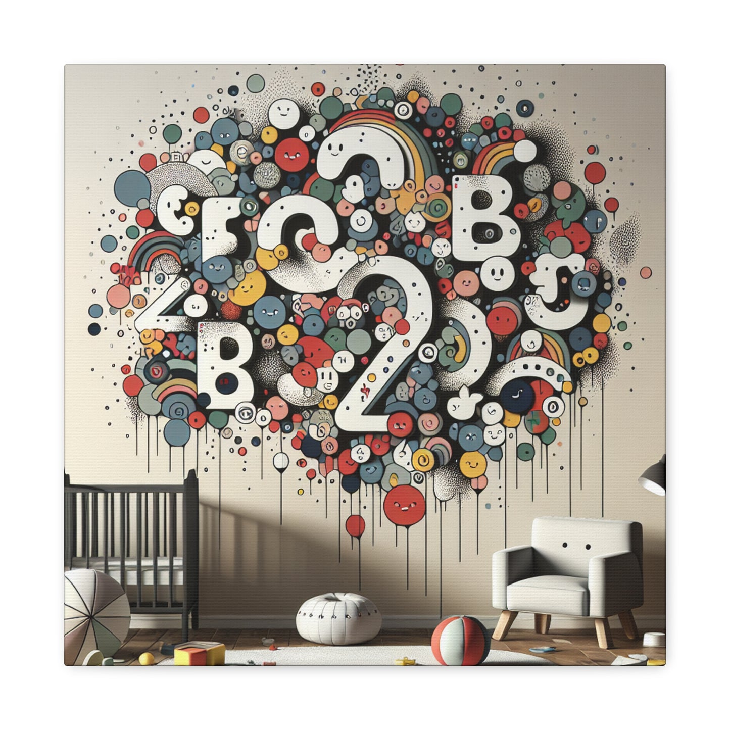 "Whimsical Typeface Wonderland" - Canvas