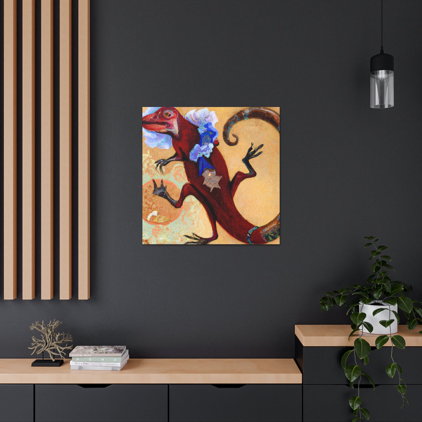 Frilled Lizard Reflection - Canvas