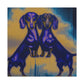 "Dachshunds in Bloom" - Canvas