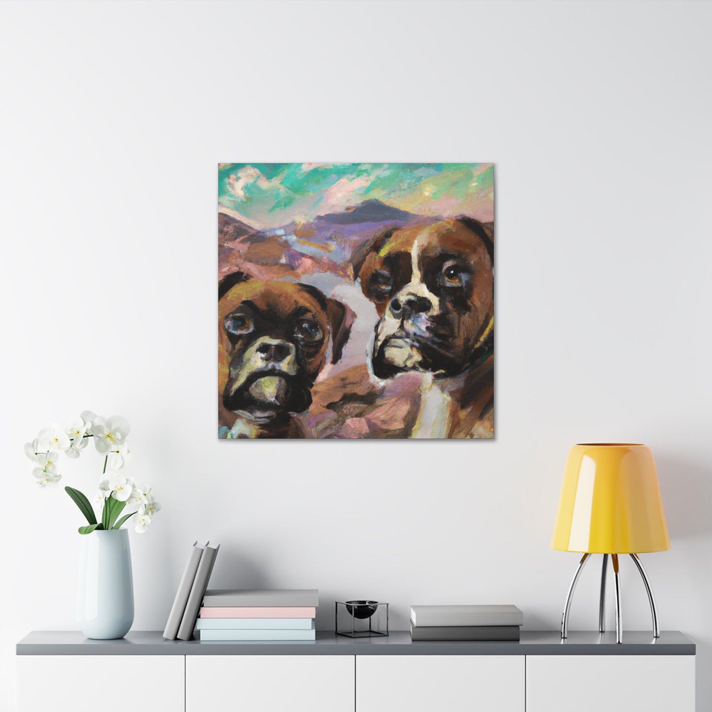 Boxer in Motion Impression - Canvas