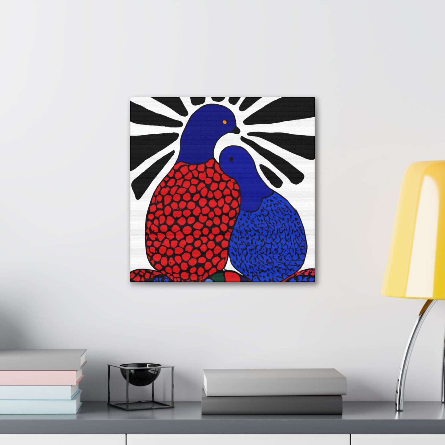 "Time-Honored Lovebirds" - Canvas