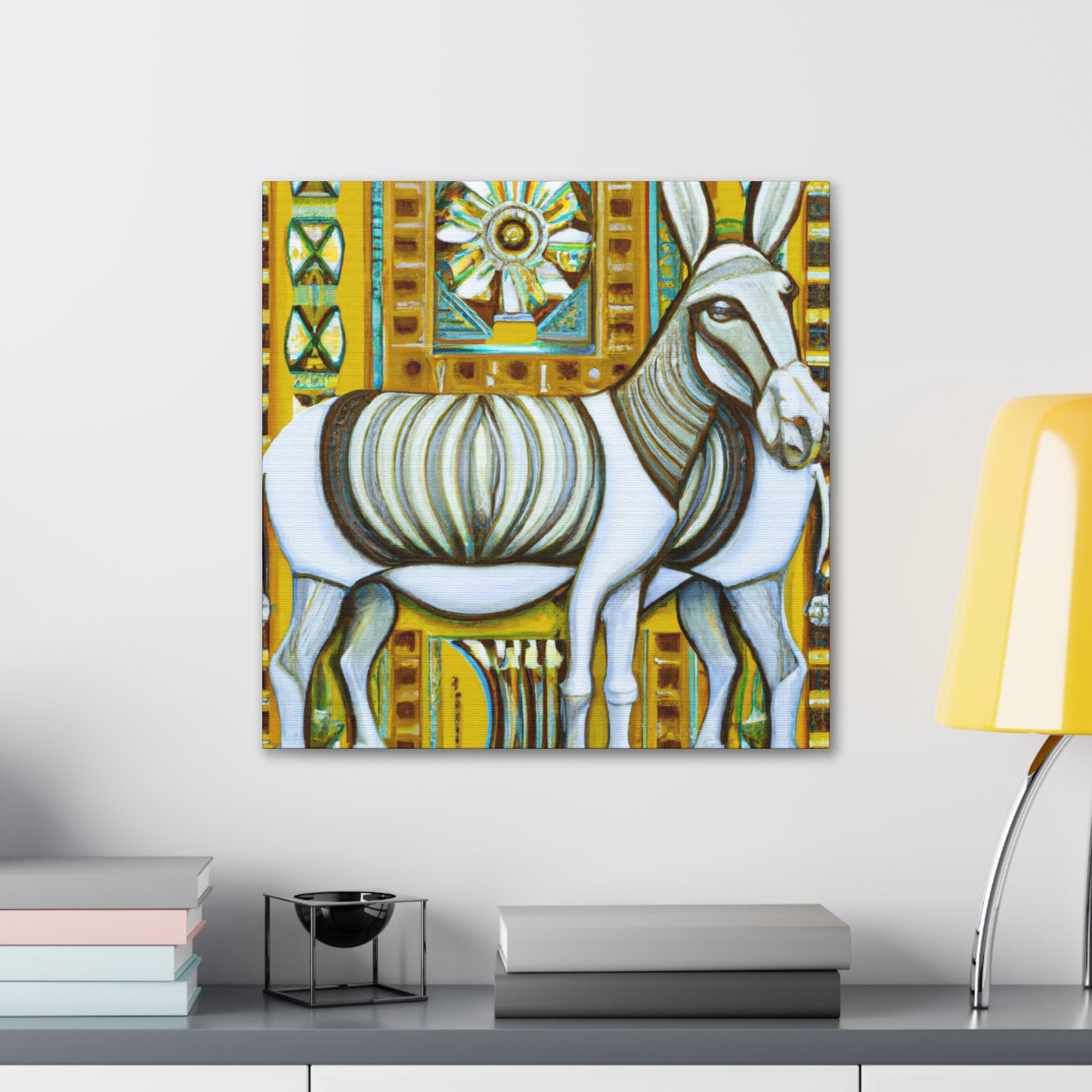 "Donkey in Deco Style" - Canvas