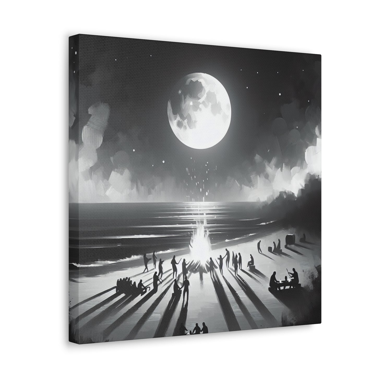 Lunar Revelry Unfolding - Canvas