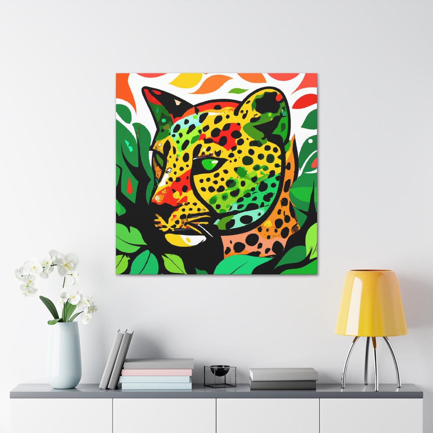 "Leopard in Moonlight" - Canvas