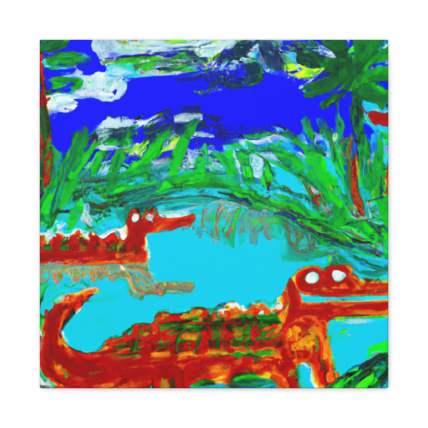 Crocodile in Expressionism - Canvas