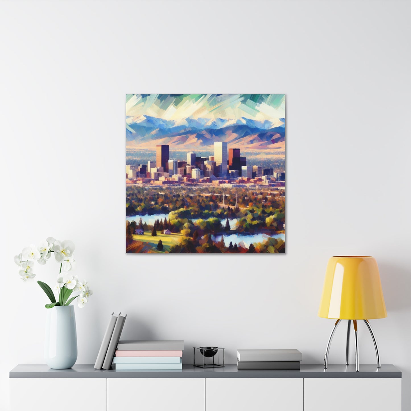 "Misty Urban Skyscrapers" - Canvas