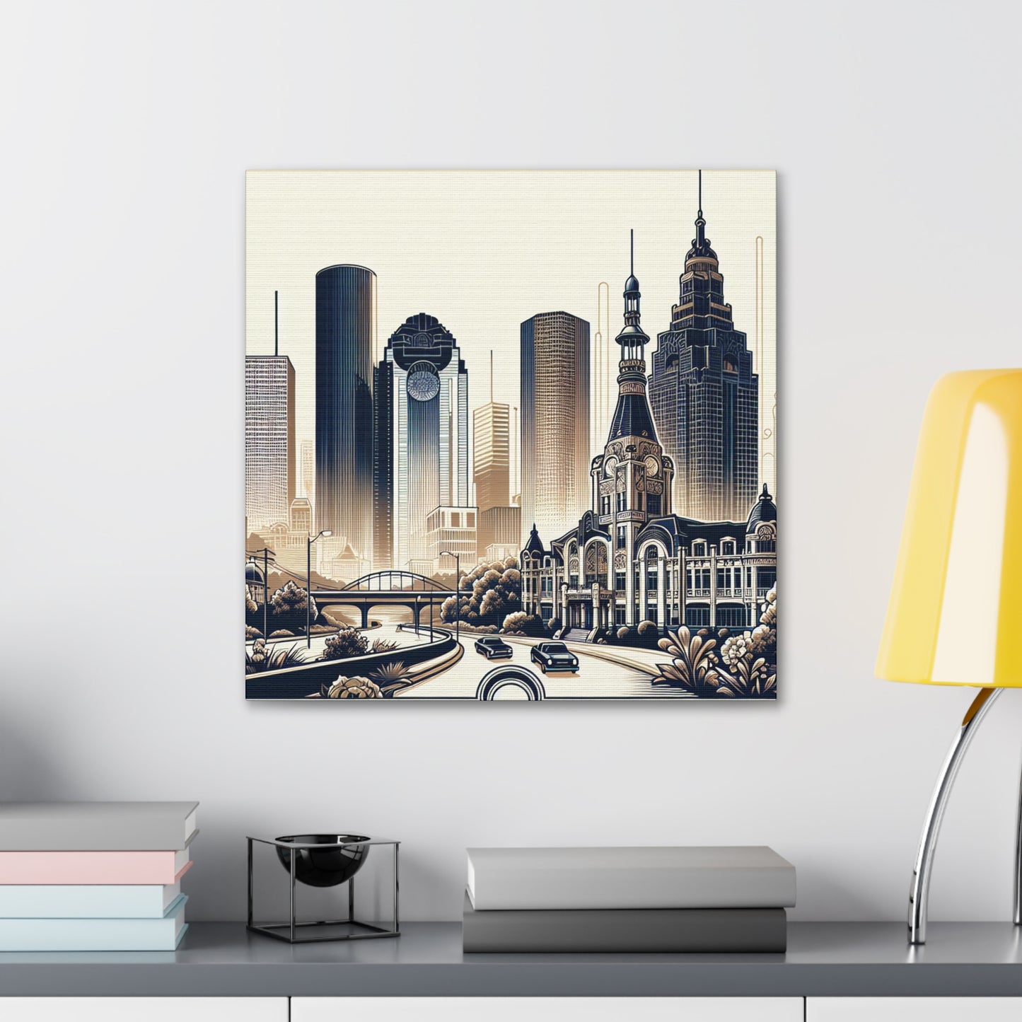 "Enchanting Houston Streets" - Canvas