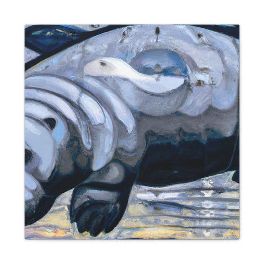 Majestic Manatee Splendor - Canvas