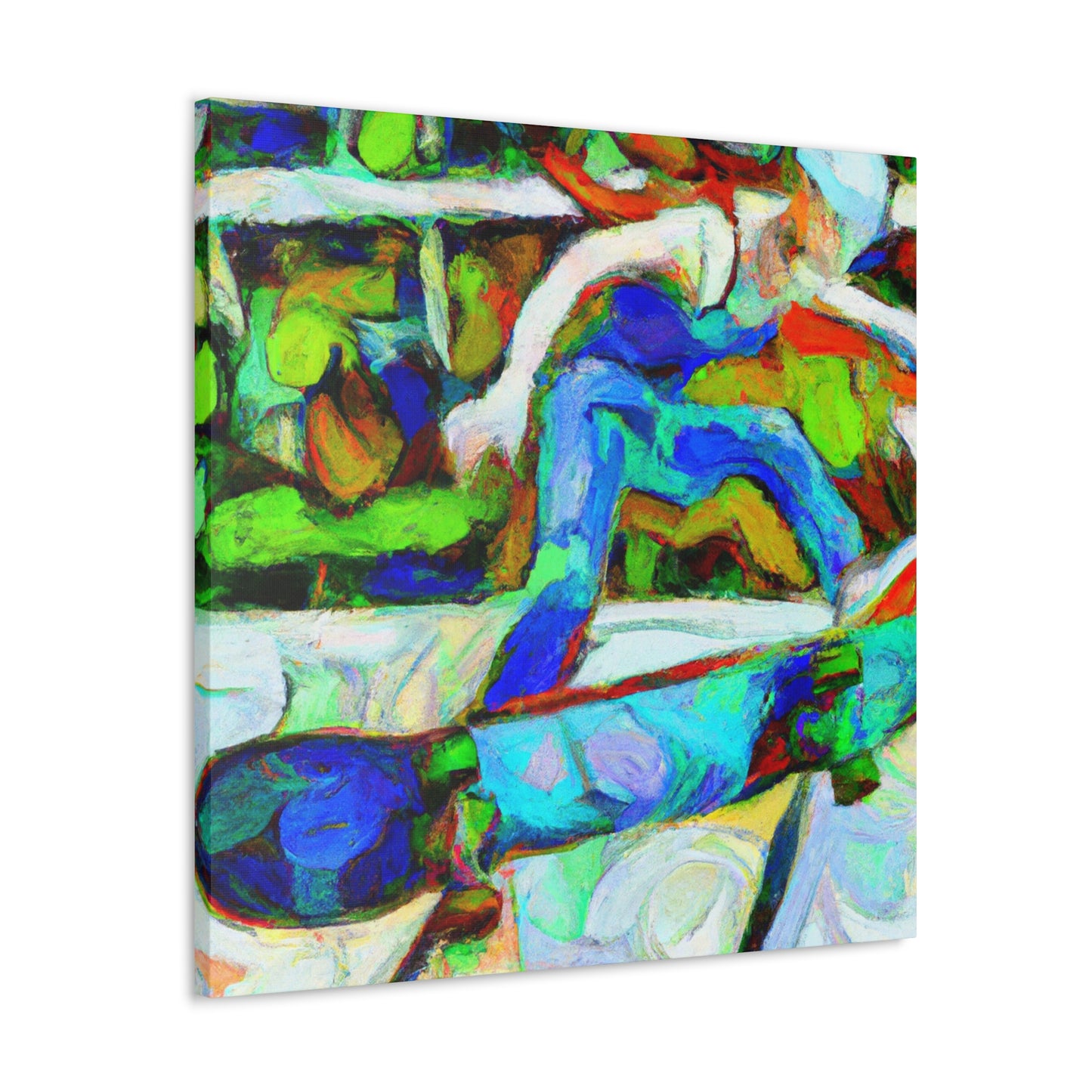 Skateboarding Impressionism - Canvas