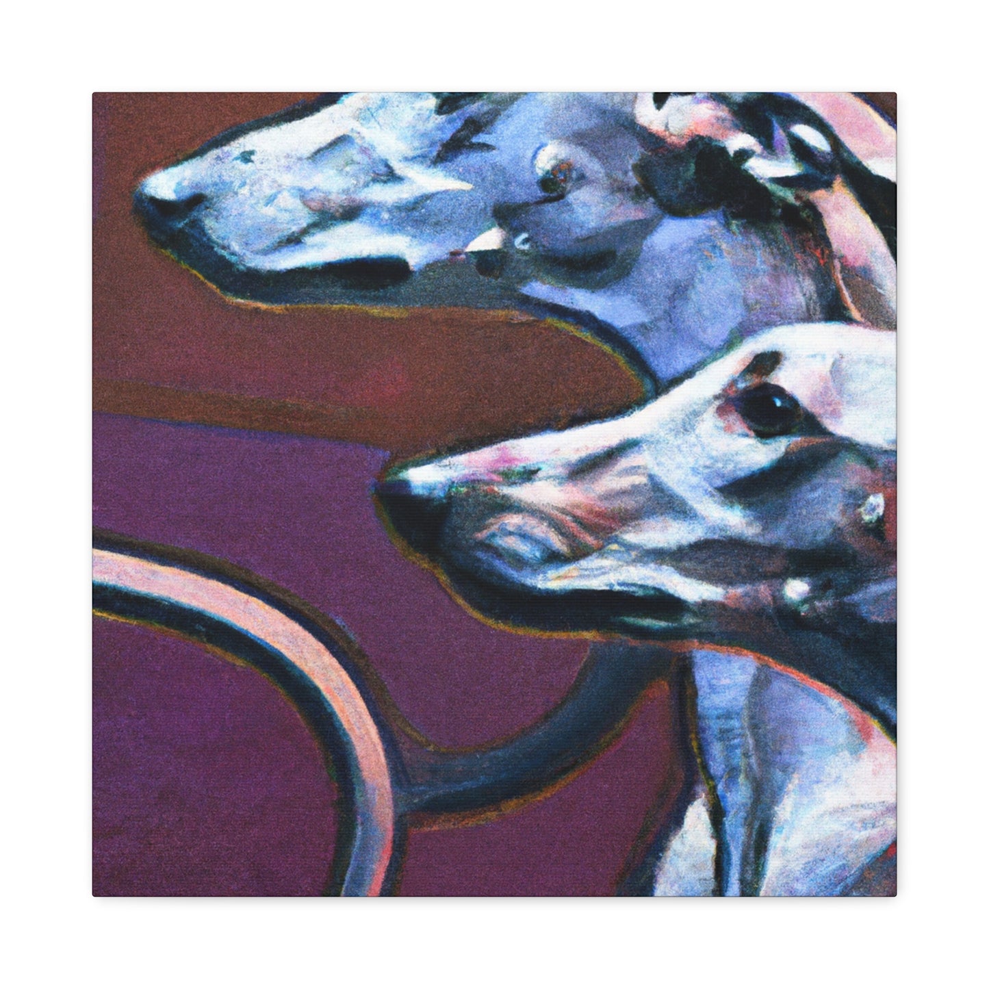 Greyhound in Motion - Canvas