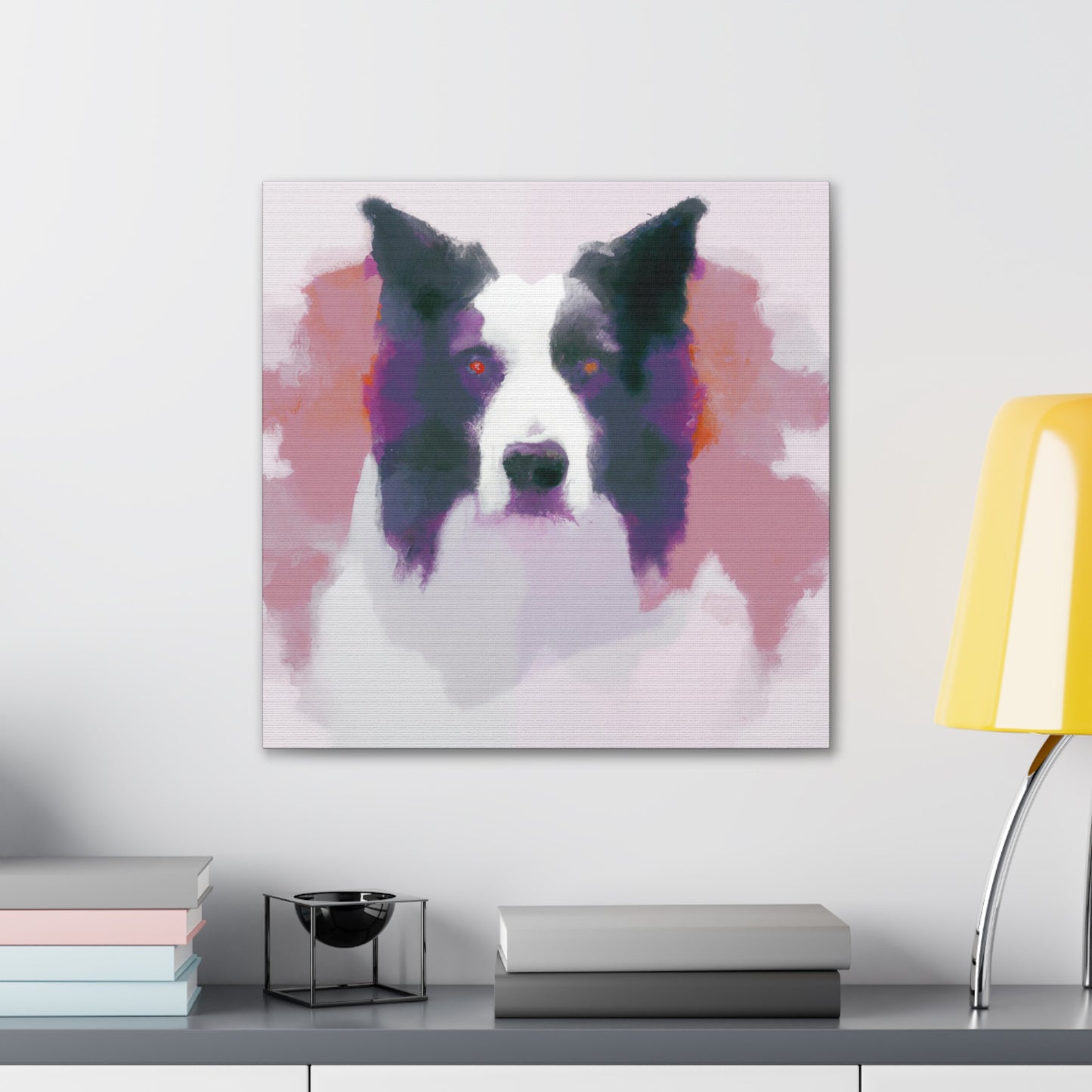 "Border Collie Reflection" - Canvas