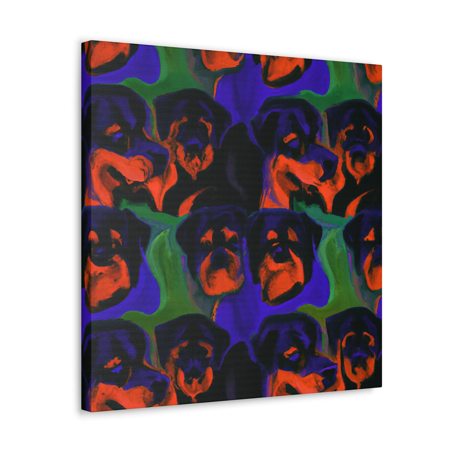 "Loyal Rottweiler Portrait" - Canvas