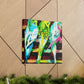 Budgies in Art Deco - Canvas