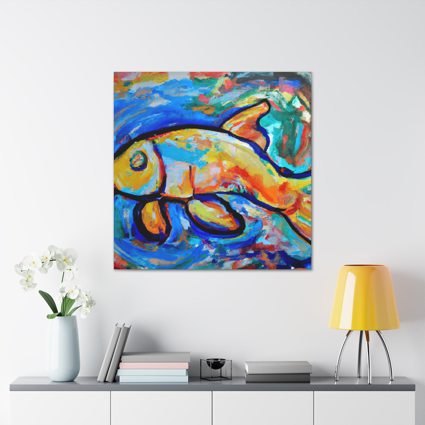 Rainbow Fish Abstracted - Canvas