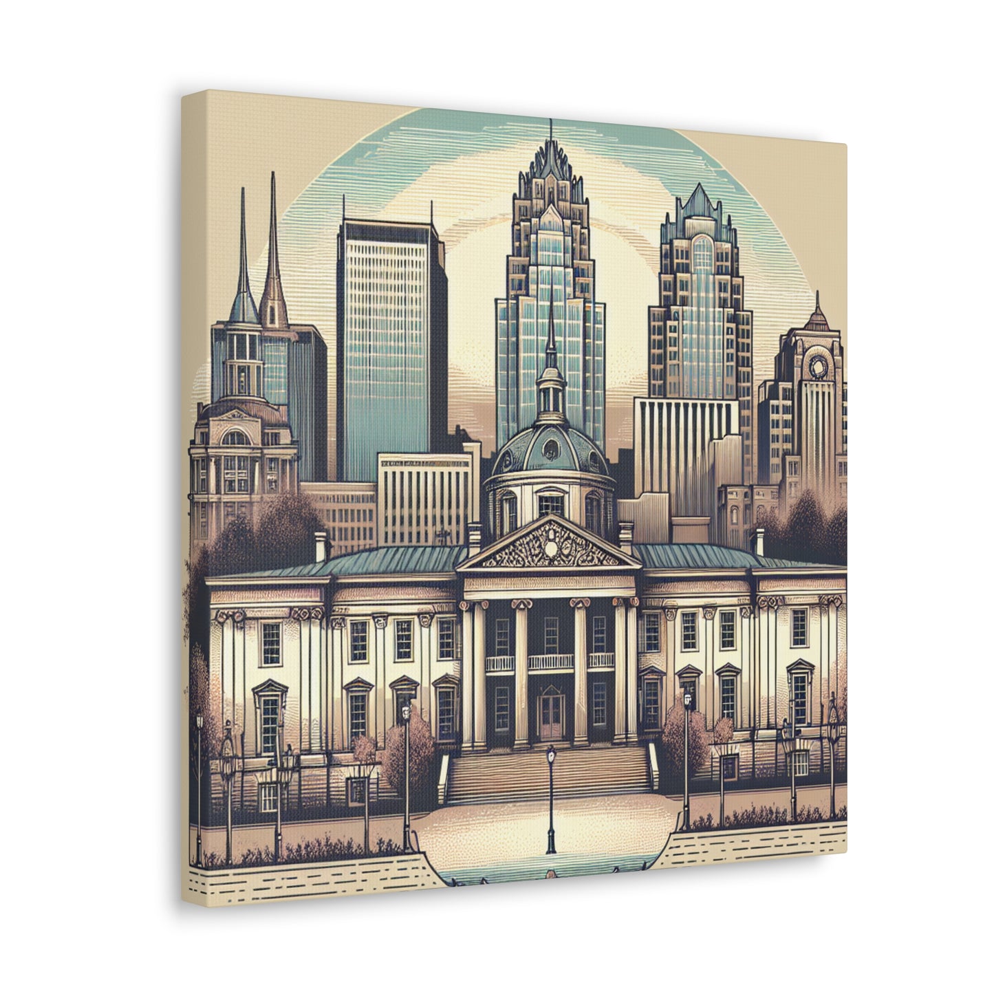 Southern Elegance Unveiled - Canvas