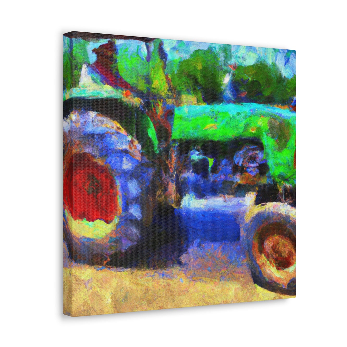 Tractor in Impressionism - Canvas