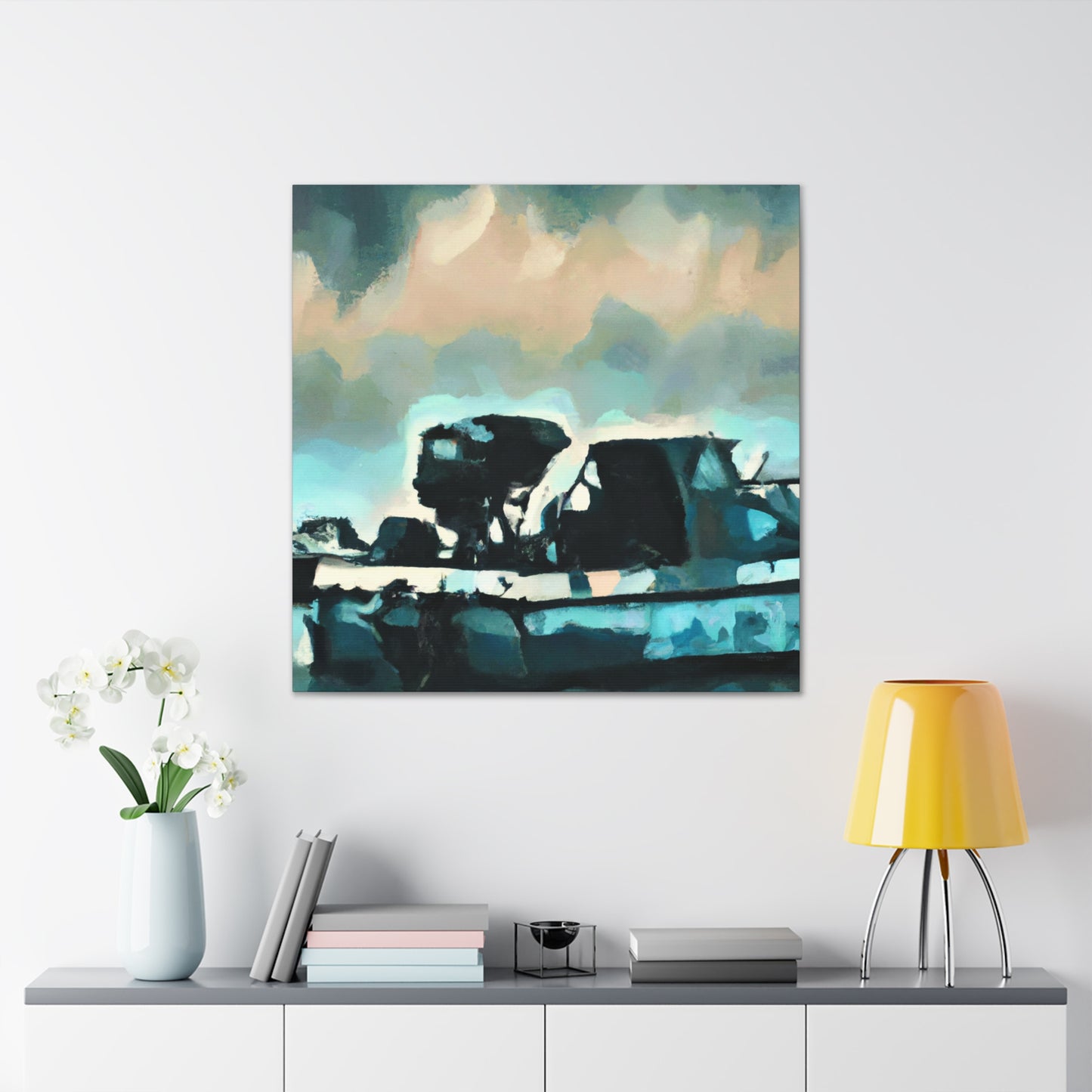 "Fishing Boat Reflection Bright" - Canvas