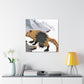 Beaver in Moonlight Scene - Canvas