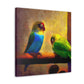 Lovebirds in Moonlight - Canvas