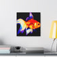 "Golden Fish Delight" - Canvas