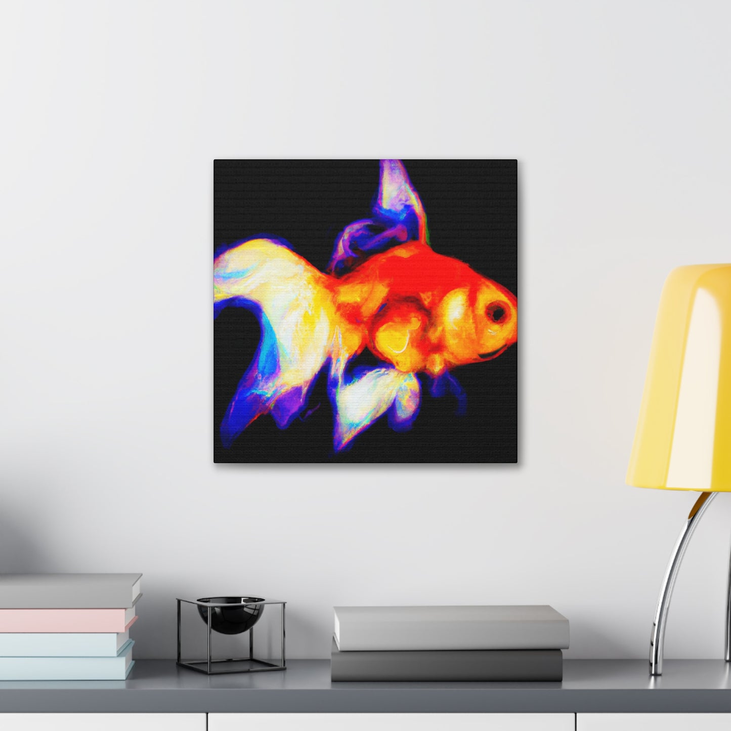 "Golden Fish Delight" - Canvas