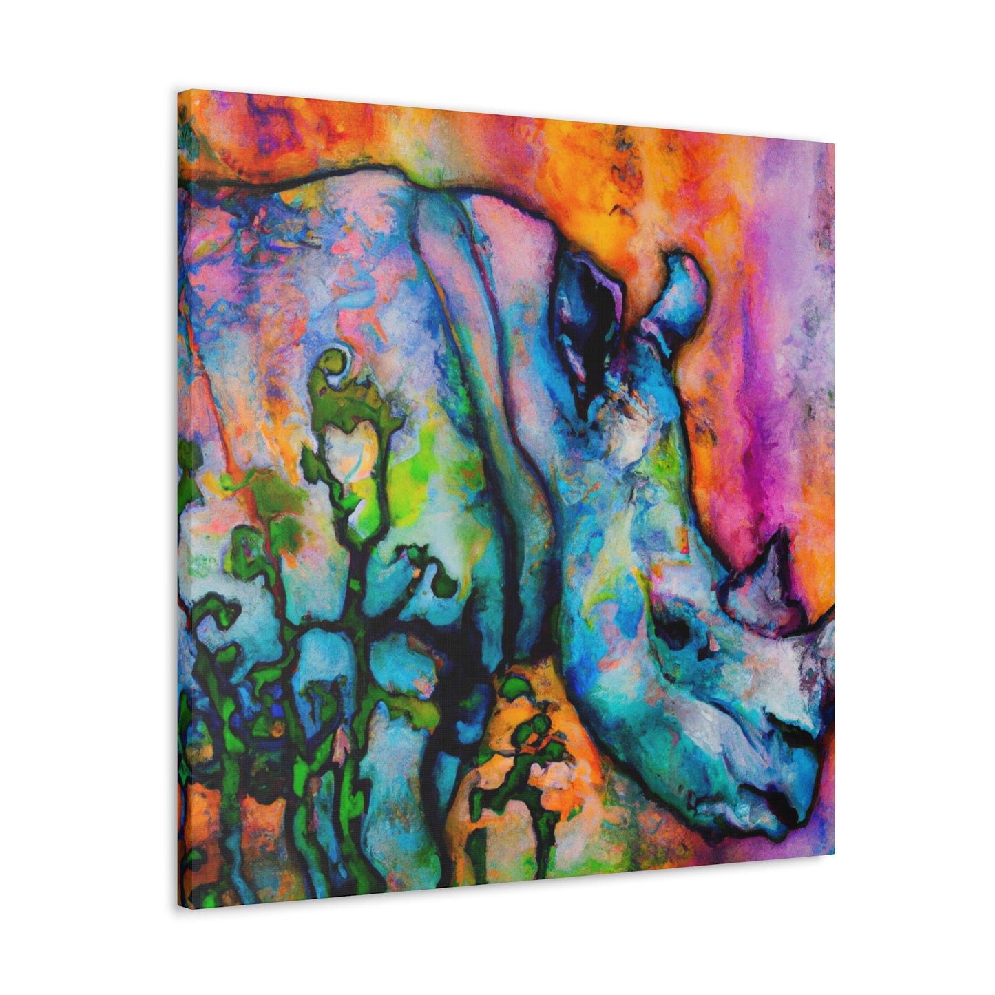 "Rhinoceros Regal Splendor" - Canvas