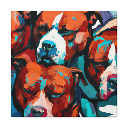 "Pitbull in Reflection" - Canvas