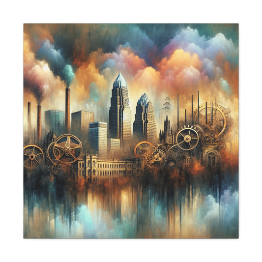 Iron City's Mechanical Charm - Canvas