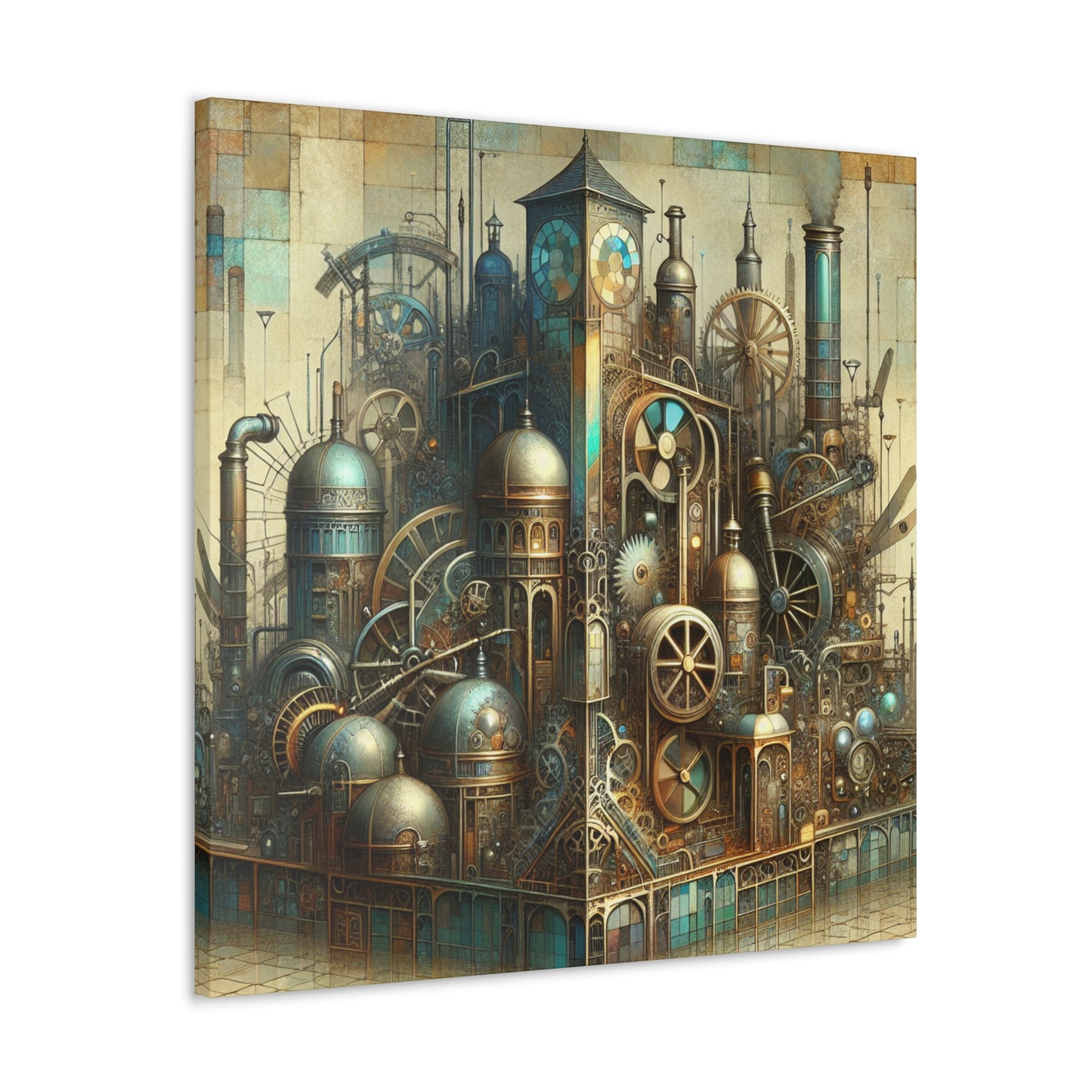 "Clockwork Dreamscape Dance" - Canvas