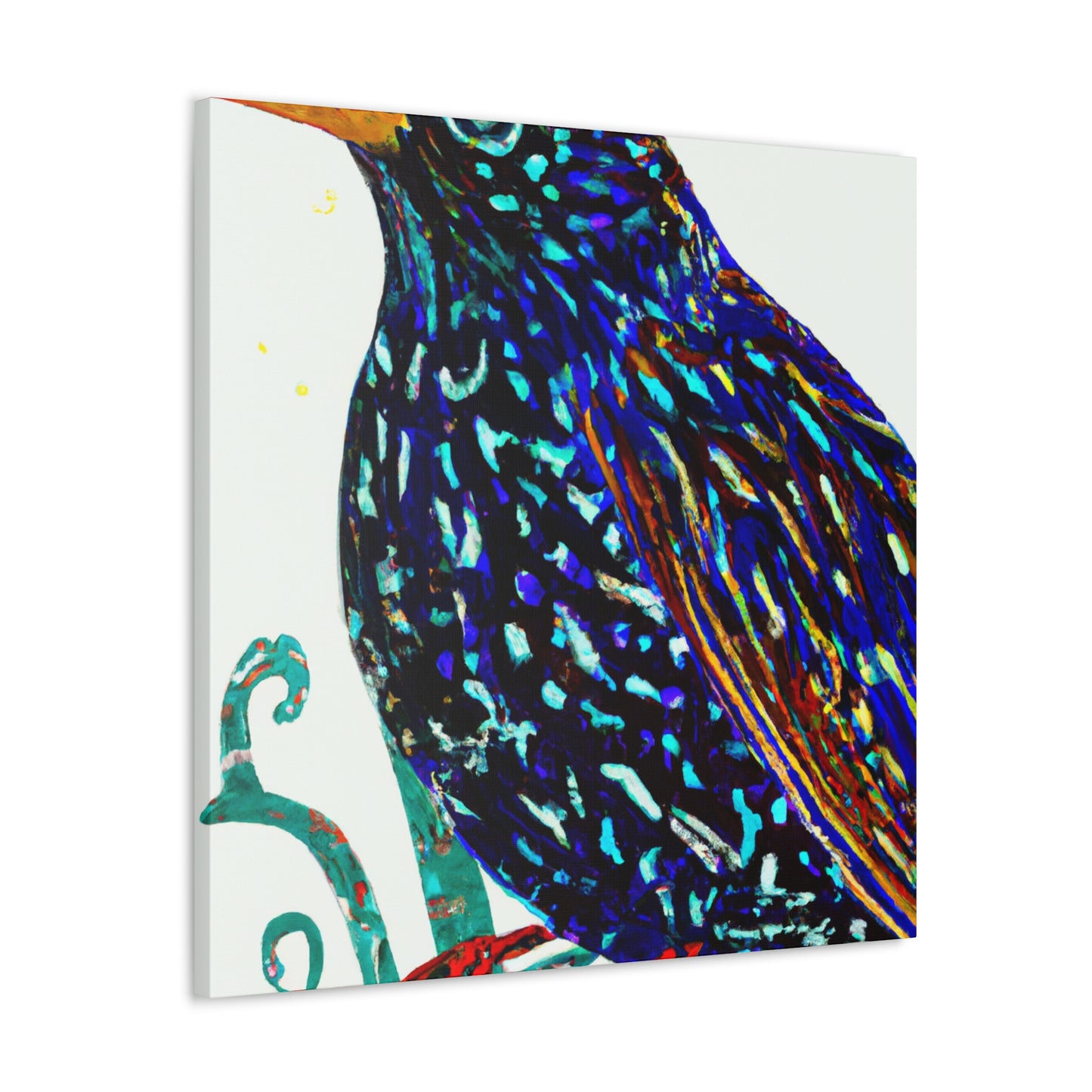 European Starling Reflection - Canvas